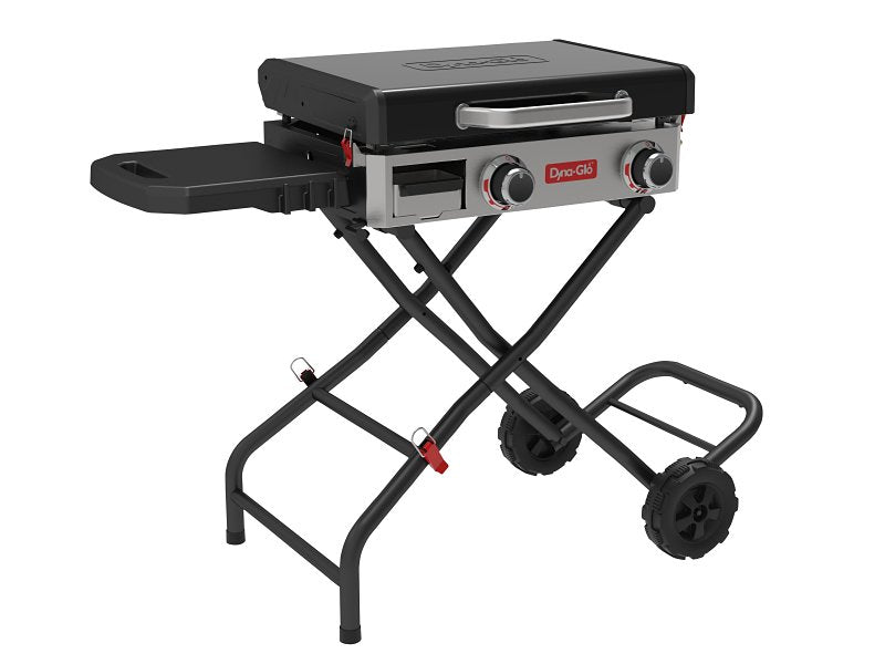 DYNA-GLO Dyna-Glo DGL350STTP Folding Griddle, 25,000 Btu, Liquid Propane, 2-Burner, Side Shelf Included: Yes APPLIANCES & ELECTRONICS DYNA-GLO