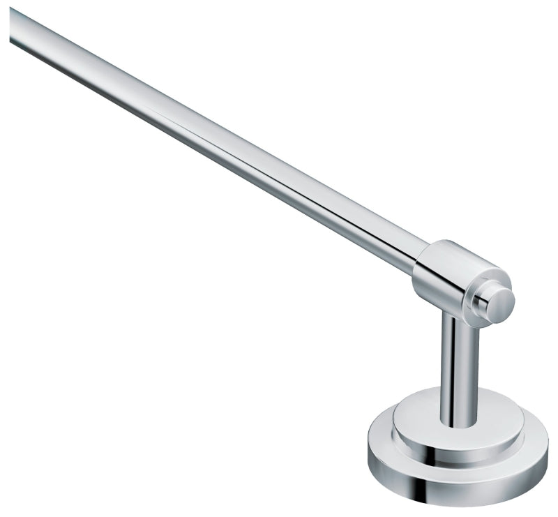 MOEN Moen DN0724CH Towel Bar, 3.11 in Projection, 26.44 in OAL, 3.11 in OAW, 24 in L Rod, Aluminum, Chrome, Surface