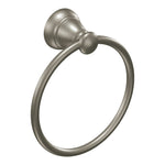 MOEN Moen Banbury Series Y2686BN Towel Ring, 6 in Dia Ring, 22 lb, Aluminum/Zinc, Brushed Nickel, Screw Mounting