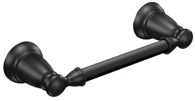 MOEN Moen Banbury Y2608BL Pivoting Paper Holder, Stainless Steel/Zinc, Black, Matte, Wall Mounting