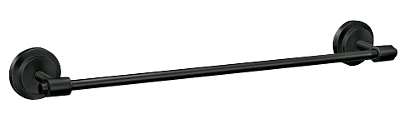 MOEN Moen Iso Series DN0724BL Towel Bar, 3.11 in Projection, 26.44 in OAL, 24 in L Rod, Aluminum/Zinc, Matte, Wall PLUMBING, HEATING & VENTILATION MOEN