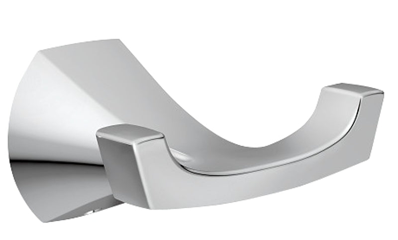 MOEN Moen Lindor MY8703CH Robe Hook, 2-Hook, Zinc, Chrome, Wall Mounting