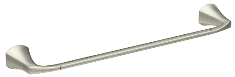 MOEN Moen Lindor MY8718BN Towel Bar, 18 in L Rod, Brass/Zinc, Brushed Nickel, Wall Mounting
