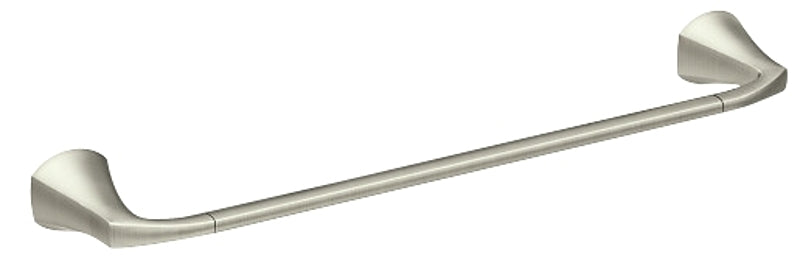 MOEN Moen Lindor MY8724BN Towel Bar, 24 in L Rod, Brass/Zinc, Brushed Nickel, Wall Mounting HOUSEWARES MOEN