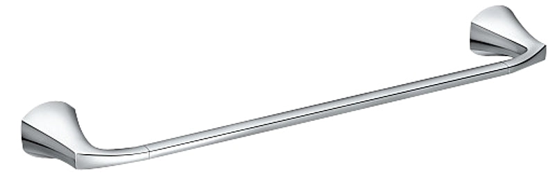 MOEN Moen Lindor MY8724CH Towel Bar, 24 in L Rod, Brass/Zinc, Chrome, Wall Mounting