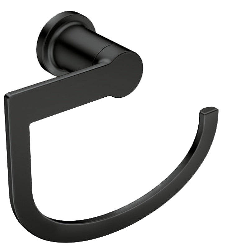 MOEN Moen RINZA Series Y1186BL Hand Towel Bar, 6-5/8 in Dia Ring, Zinc, Matte, Wall Mounting