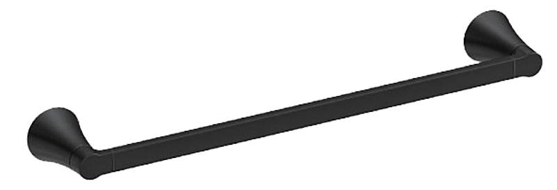 MOEN Moen Mikah Series Y0718BL Towel Bar, 18 in L Rod, Zinc, Matte Black, Wall Mounting HOUSEWARES MOEN