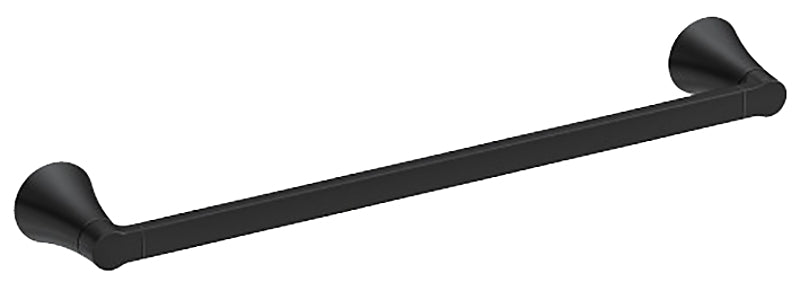 MOEN Moen Mikah Series Y0724BL Towel Bar, 24 in L Rod, Zinc, Matte Black, Wall Mounting HOUSEWARES MOEN