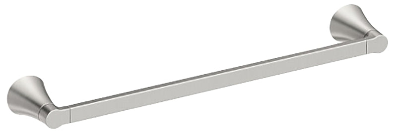 MOEN Moen Mikah Series Y0724BN Towel Bar, 24 in L Rod, Zinc, Brushed Nickel, Wall Mounting HOUSEWARES MOEN