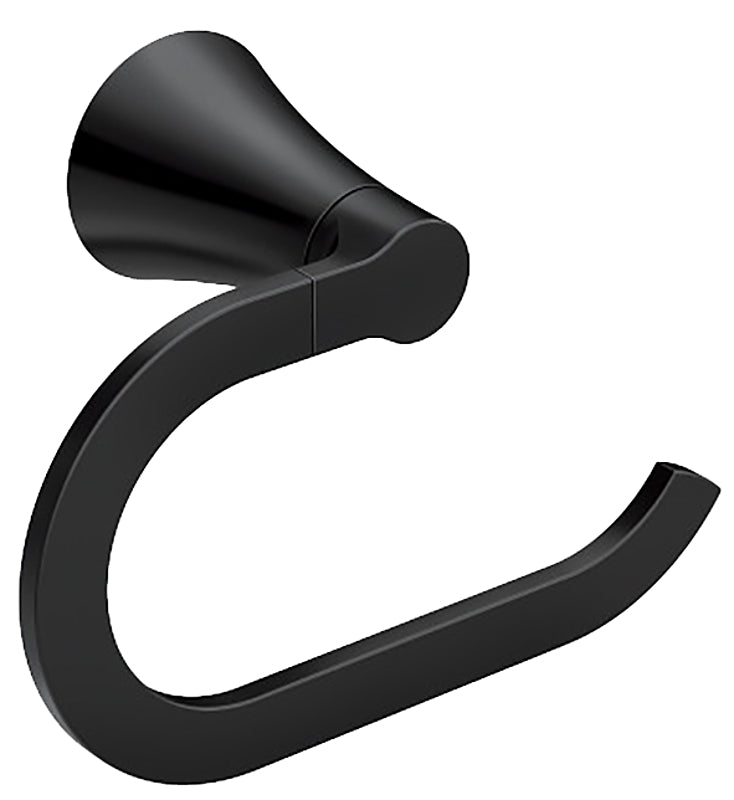 MOEN Moen Mikah Series Y0786BL Towel Ring, Zinc, Matte Black, Wall Mounting PLUMBING, HEATING & VENTILATION MOEN