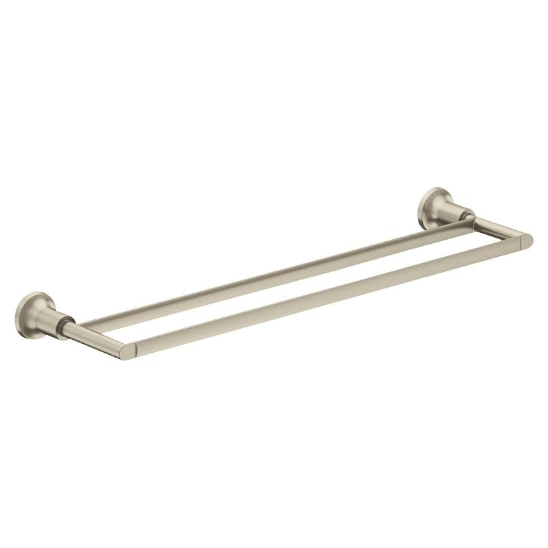 MOEN Moen Zyla Series Y1622BN Double Towel Bar, 24 in L Rod, Zinc, Brushed Nickel, Wall PLUMBING, HEATING & VENTILATION MOEN