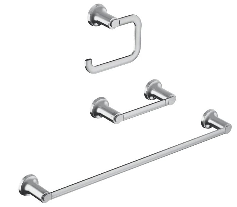 MOEN Moen Zyla Series Y1633CH Bathroom Hardware Set, Zinc, Chrome, 3-Piece
