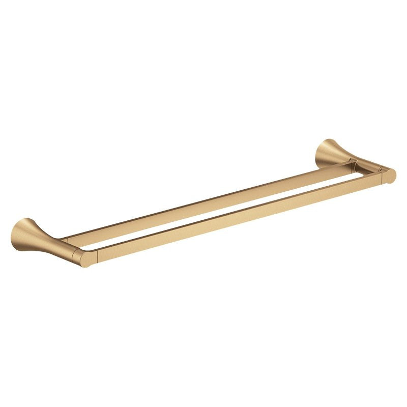 MOEN Moen Mikah Series Y0722BZG Double Towel Bar, 24 in L Rod, Zinc, Bronze, Wall PLUMBING, HEATING & VENTILATION MOEN