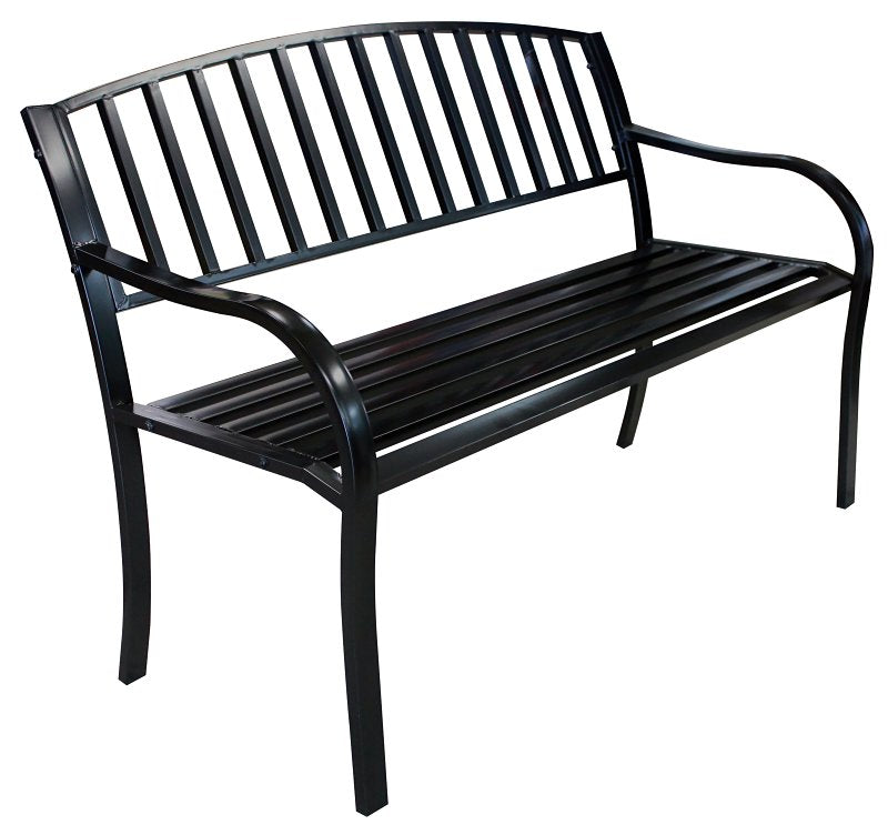 LEIGH COUNTRY SLATTED BENCH METAL OUTDOOR LIVING & POWER EQUIPMENT LEIGH COUNTRY