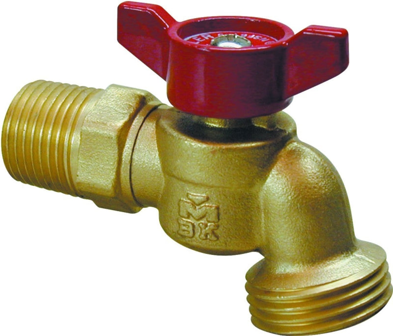 B & K INDUSTRIES B & K 103-053HN Hose Bibb, 1/2 x 3/4 in Connection, MPT x Male Hose, 125 psi Pressure, Brass Body, Chrome-Plated PLUMBING, HEATING & VENTILATION B & K INDUSTRIES