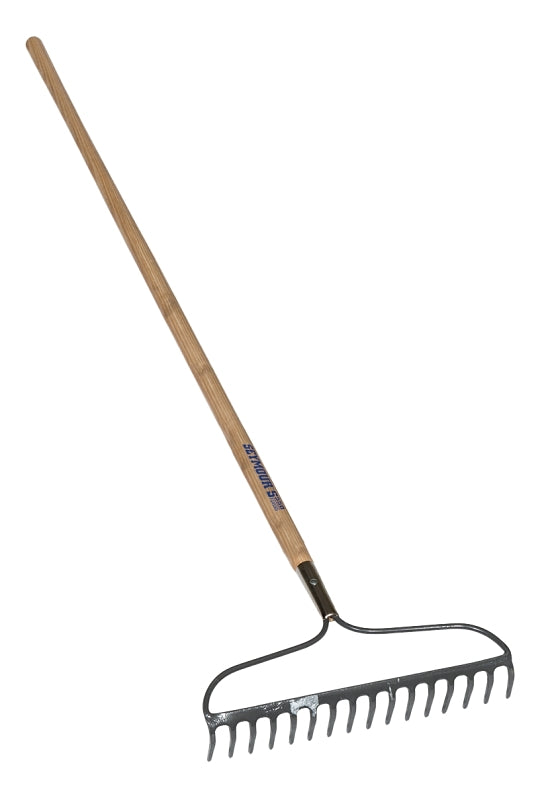SEYMOUR Seymour 42357 Bow Rake, 3 in L Head, 16 in W Head, 16-Tine, Steel Tine, 60 in L Handle