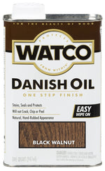 WATCO Watco 65341 Danish Oil, Black/Walnut, Liquid, 1 qt, Can PAINT WATCO