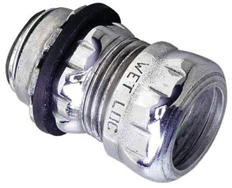 HALEX Halex 62511 EMT Raintight Connector, 1 in Compression, Steel, Each