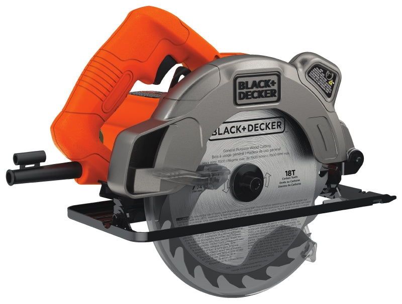 BLACK & DECKER Black+Decker BDECS300C Circular Saw, 13 A, 7-1/4 in Dia Blade, 0.62 in Arbor, 2-1/2 in D Cutting, 0 to 45 deg Bevel TOOLS BLACK & DECKER