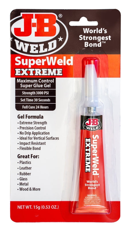 J-B WELD J-B Weld 33400 Instant Adhesive, Gel, Clear, 15 g PAINT J-B WELD