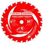 DIABLO Diablo Demo Demon Amped D0624DA Circular Saw Blade, 6-1/2 in Dia, 5/8 in Arbor, 24-Teeth TOOLS DIABLO