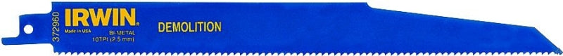 IRWIN Irwin 372960P5 Reciprocating Saw Blade, 9 in L, 10 TPI, Cobalt/Steel Cutting Edge TOOLS IRWIN