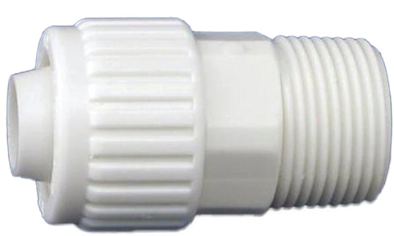 FLAIR-IT Flair-It 16848 Tube to Pipe Adapter, 3/4 in, PEX x MPT, PEX-A, PEX-B, Polyoxymethylene, White LAWN & GARDEN FLAIR-IT