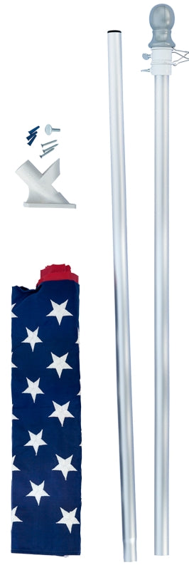 VALLEY FORGE Valley Forge SSTINT-AM6 Flag Kit, Includes: (2) 6 ft Aluminum Pole with 2-Position HDPE Bracket