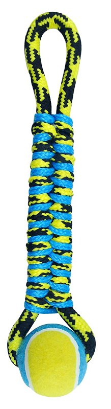 PET PARK BLVD Pet Park Blvd US2048 99 Dog Toy, Fetch, Tug Toy, Paracord Rope Twisted Tug, Yellow