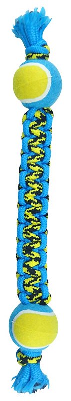 PET PARK BLVD Pet Park Blvd US2056 99 Dog Toy, Chew, Fetch, Tug Toy, Paracord Rope Double Tennis Tug, Yellow