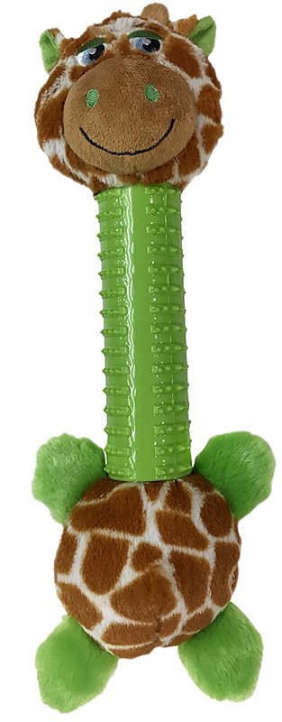 PET PARK BLVD Pet Park Blvd US2207 11 Dog Toy, L in, Sillies Giraffe, Brown/Green