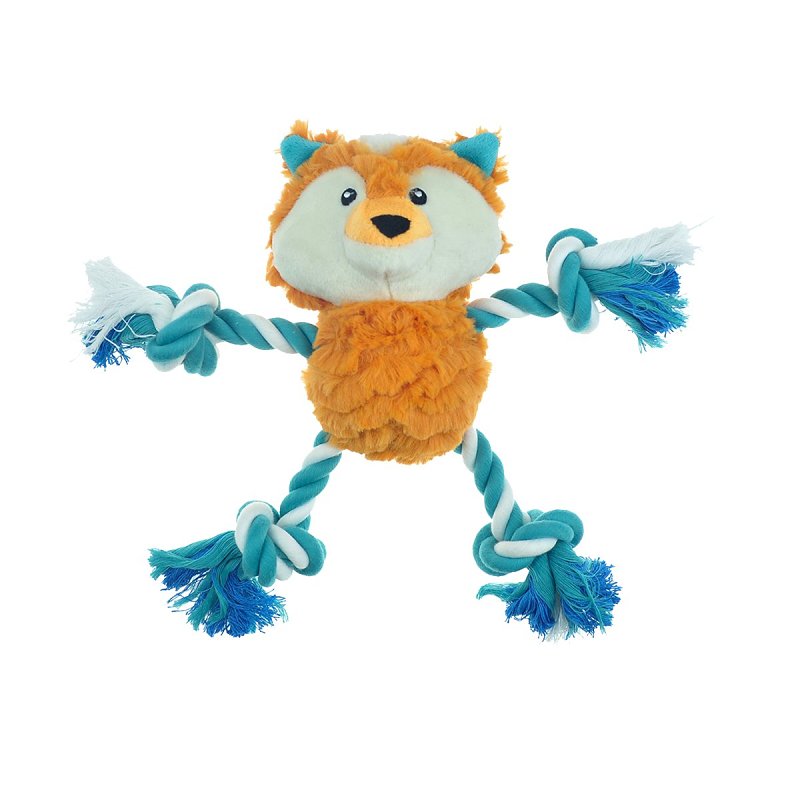 PET PARK BLVD Boss Pet Pet Park Blvd US2261 12 Dog Toy, Chew, Fetch Toy, Tugger Fox, Plush/Rope