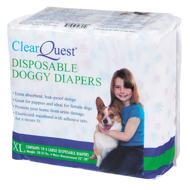 CLEAR QUEST ClearQuest US948 20 Disposable Extra-Large Doggy Diapers, 22 to 30 in W HARDWARE & FARM SUPPLIES CLEAR QUEST