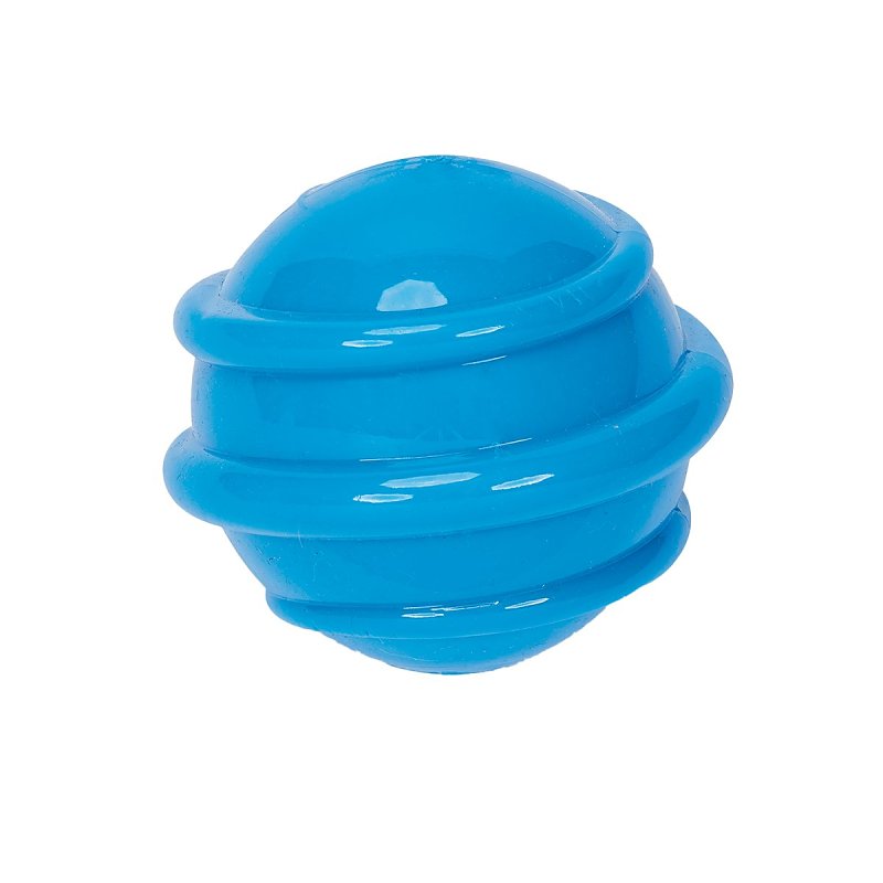 CHOMPERS Chomper WB15557 L Dog Toy, 4 in, Squeaky Spiral Ball Toy, TPR, Assorted
