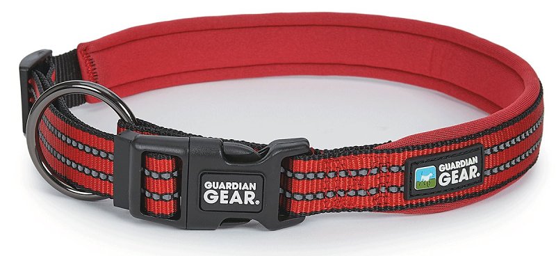 GUARDIAN GEAR Guardian Gear ZA0006 16 83 Dog Collar, O-Ring Link, 16 to 83 in L Collar, Nylon, True Red PET & WILDLIFE SUPPLIES GUARDIAN GEAR