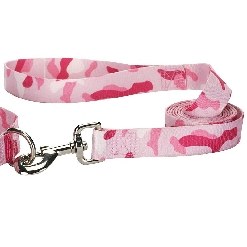 CASUAL CANINE Casual Canine ZA6751 66 75 Camo Dog Leash Lead, 6 ft L, 1 in W, Nylon Line, Pink, Fastening Method: Swivel Snap HARDWARE & FARM SUPPLIES CASUAL CANINE
