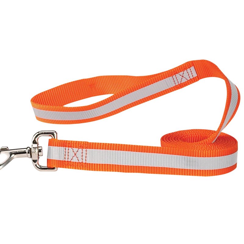 GUARDIAN GEAR Guardian Gear ZA985 44 69 Reflective Dog Lead, 4 ft L, 5/8 in W, Nylon Line, Orange, Fastening Method: Swivel Clip HARDWARE & FARM SUPPLIES GUARDIAN GEAR