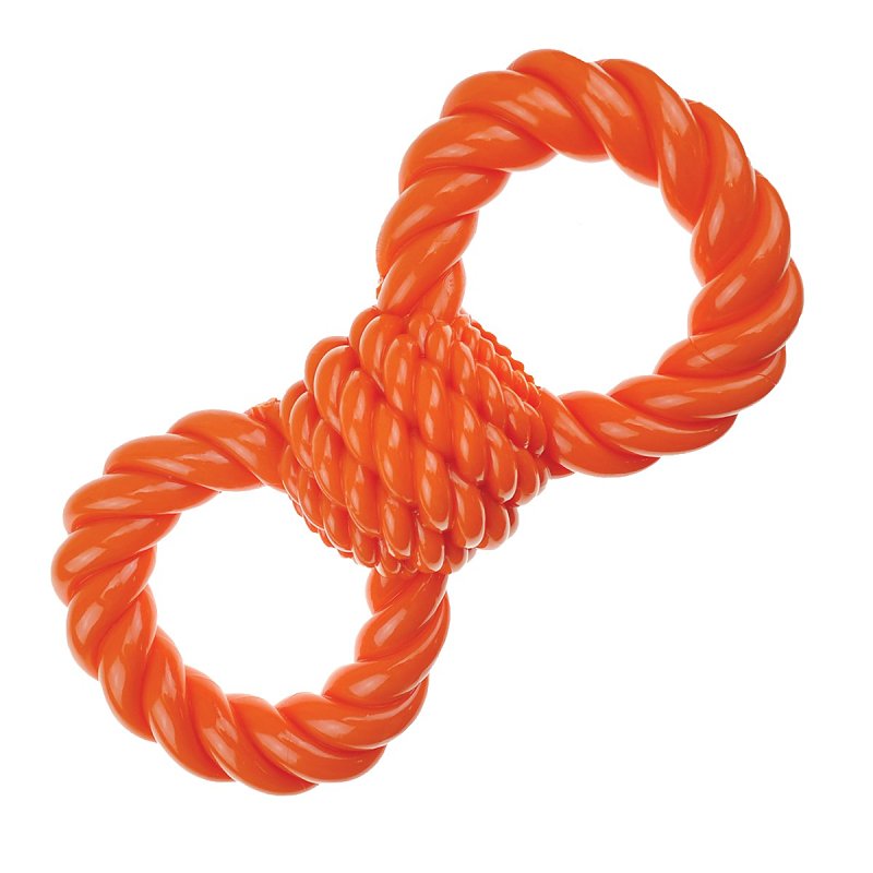 INFINITY PET Infinity ZD2058 69 Dog Toy, Figure 8, Thermoplastic Rubber, Orange