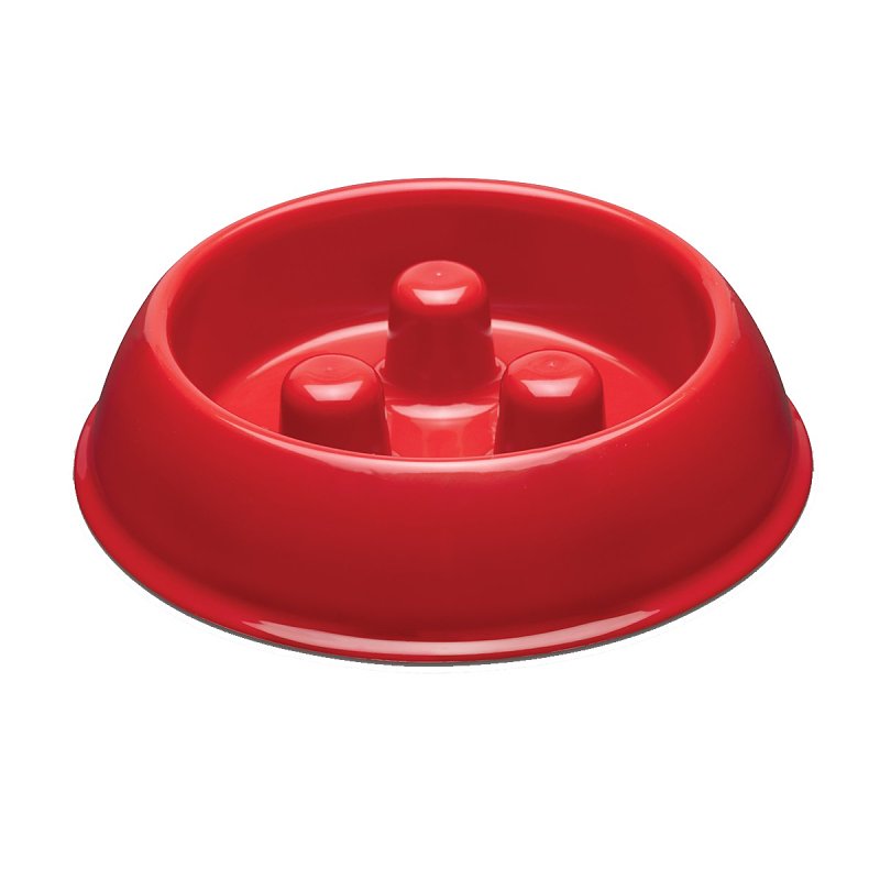 PROSELECT ProSelect ZX7082 14 Slow Feeder Bowl, S, 12 oz Volume, Plastic, Red HARDWARE & FARM SUPPLIES PROSELECT