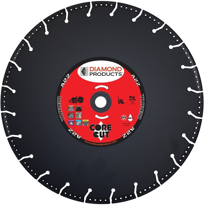 DIAMOND PRODUCTS Diamond Products 21571 Circular Saw Blade, 14 in Dia, 1 in Arbor, 24-Teeth, Diamond Cutting Edge TOOLS DIAMOND PRODUCTS