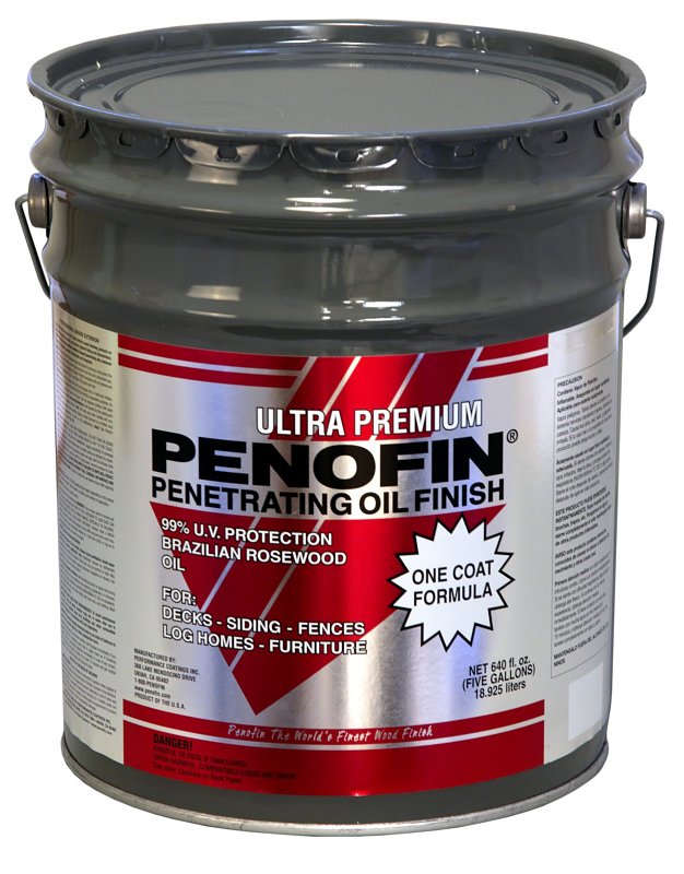 PERFORMANCE COATING INC Penofin F3MTR5G Wood Stain, Transparent Redwood, Liquid, 5 gal