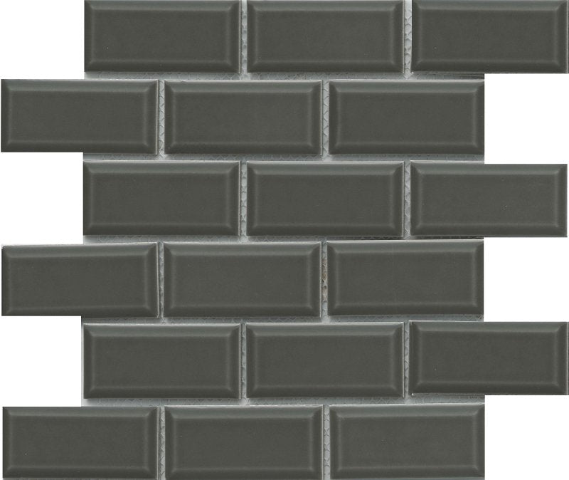 EMSER TILE Emser Tile Reward Series F27REWAGR1112MBV Porcelain Mosaic Tile, 12 in L Tile, 11 in W Tile, Pressed Edge, Bevel Pattern BUILDING MATERIALS EMSER TILE