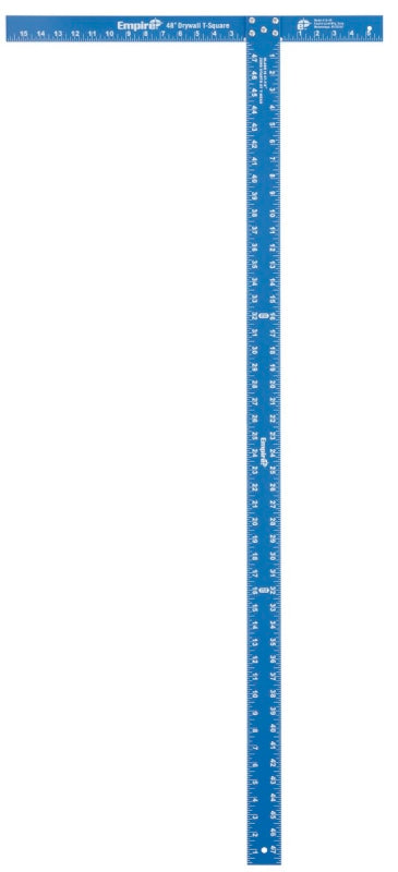 EMPIRE Empire 410-48 Drywall T-Square, 48 in L, 1/4 in Thick, SAE Graduation, Aluminum