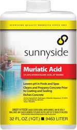 SUNNYSIDE Sunnyside 71032 Muriatic Acid, Liquid, Pungent, Clear/Light Yellow, 1 qt, Bottle