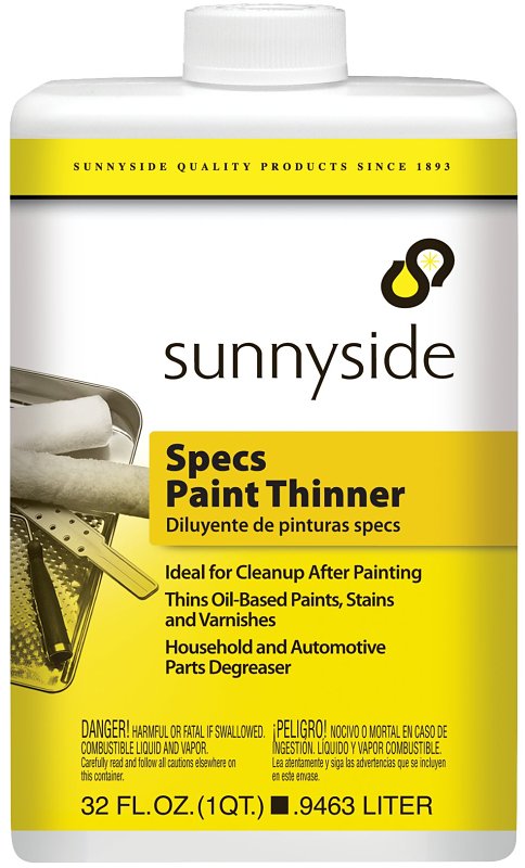 SUNNYSIDE Sunnyside 70432 Paint Thinner, Liquid, Petroleum, Clear, 1 qt Can