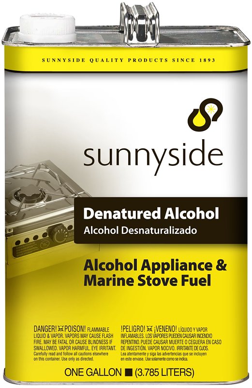 SUNNYSIDE Sunnyside 834G1 Denatured Alcohol Thinner, Liquid, Alcohol, Clear, 1 gal, Can
