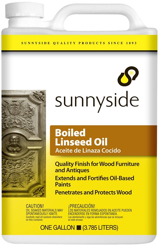 SUNNYSIDE Sunnyside 872G1 Boiled Linseed Oil, Clear Amber, Liquid, 1 gal, Can