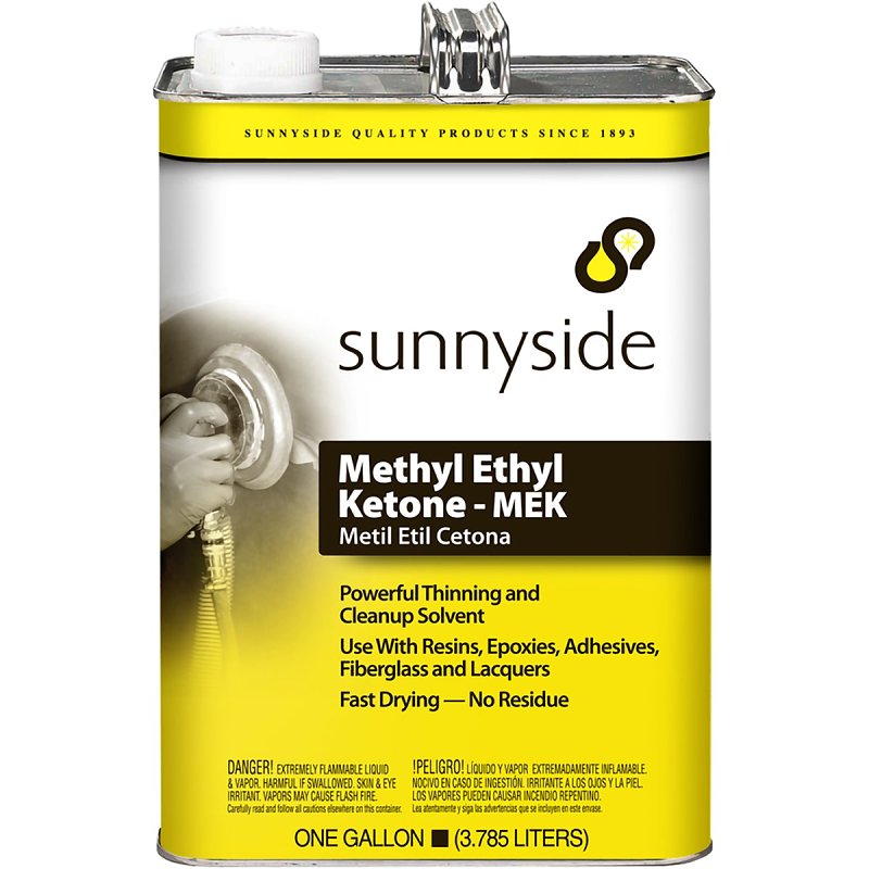 SUNNYSIDE Sunnyside 847G1 Methyl Ethyl Ketone Thinner, Liquid, Pungent, Transparent, 1 gal