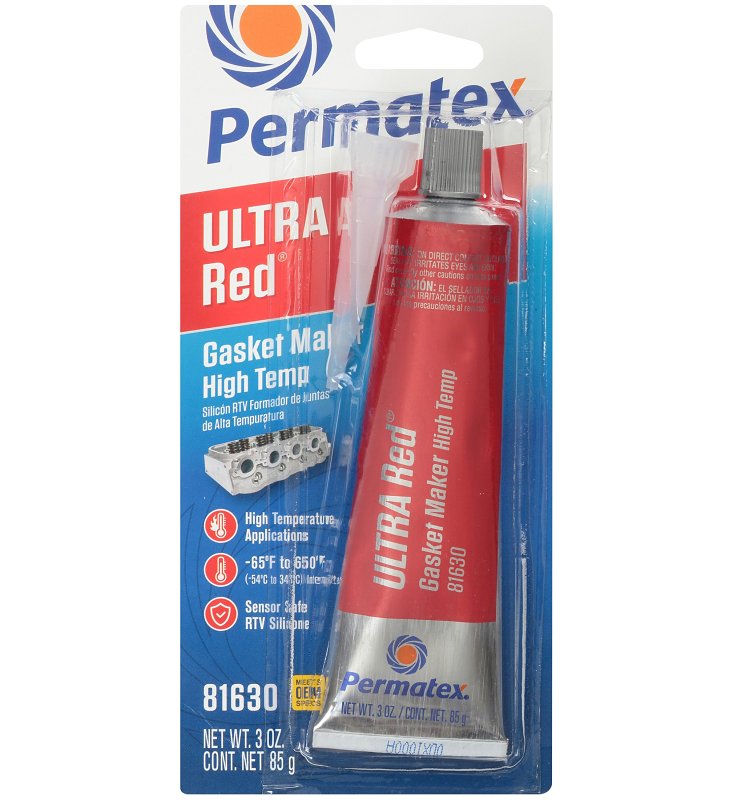 ITW PERMATEX Permatex Ultra Red 81630 Gasket Maker, 3.35 oz, Paste AUTOMOTIVE ITW PERMATEX