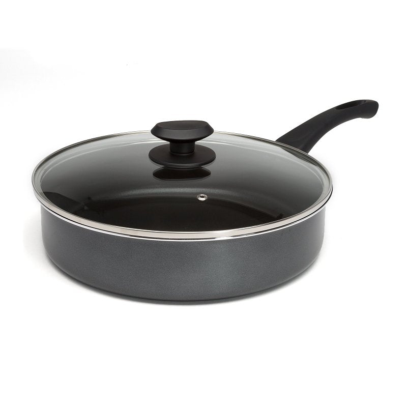 ECOLUTION Ecolution EEGY-9528 Elements Deep Cooker with Glass Lid, 4.5 qt Capacity, Aluminum, Gray